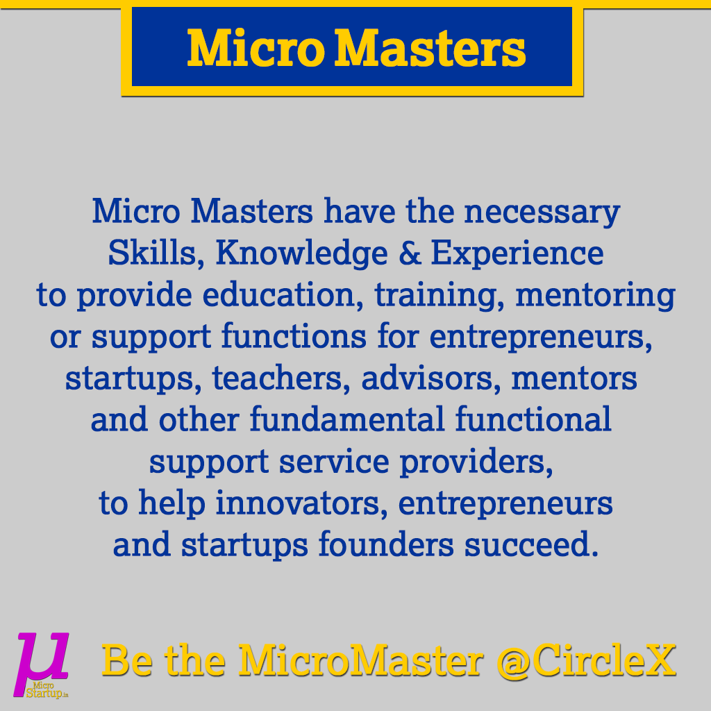 The Micro Master | The Pillars of MicroStartUp India Ecosystem Serving and Supporting Micro Entrepreneurs to Achieve 100xPotential